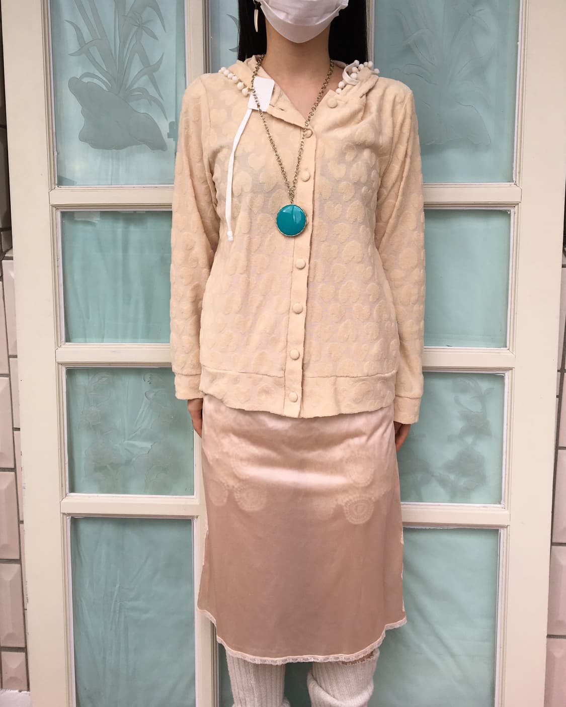 Heart pattern hood jacket 상품이미지1