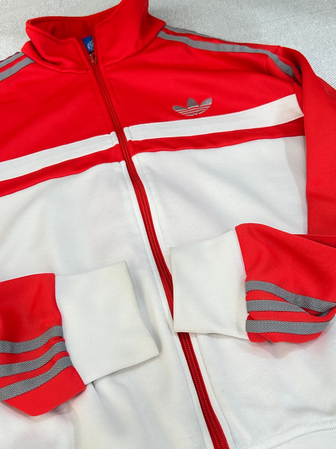 아디다스 흰빨 빈티지 져지 트랙탑 남성 L 상품이미지10