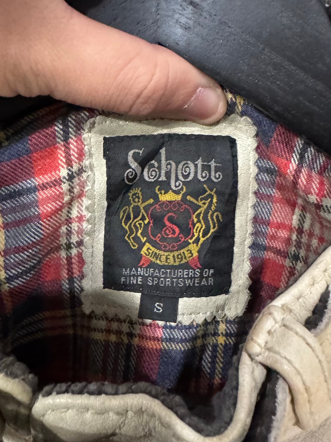 Schott 쇼트 패치 모터사이클 카우하이드 가죽자켓  상품이미지7