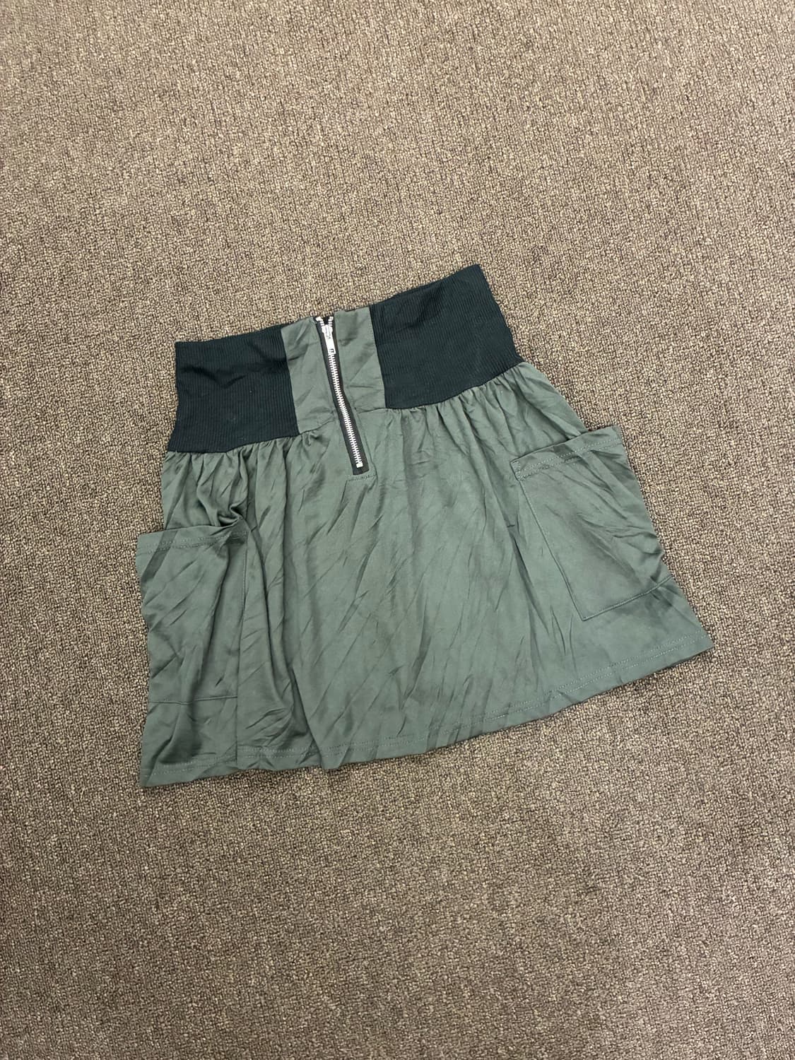 M)Japanese vintage 여성 지퍼 디자인 미니 스커트 상품이미지3