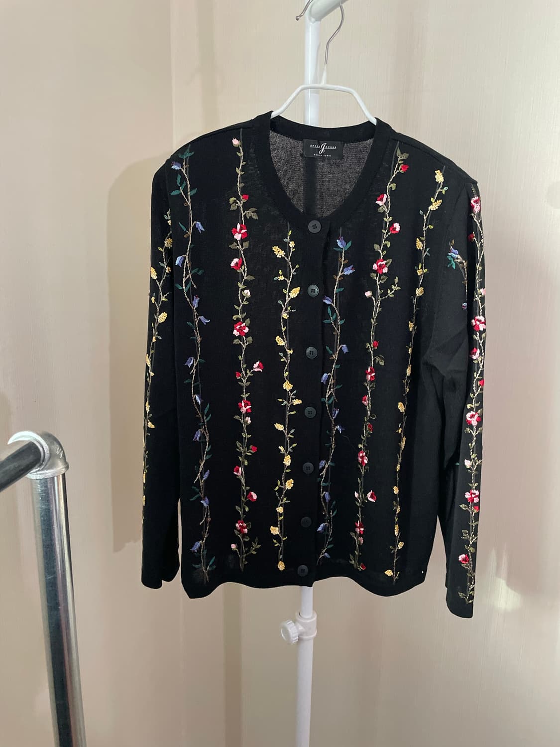 빈티지 플라워 자수 니트 가디건 상품이미지1
