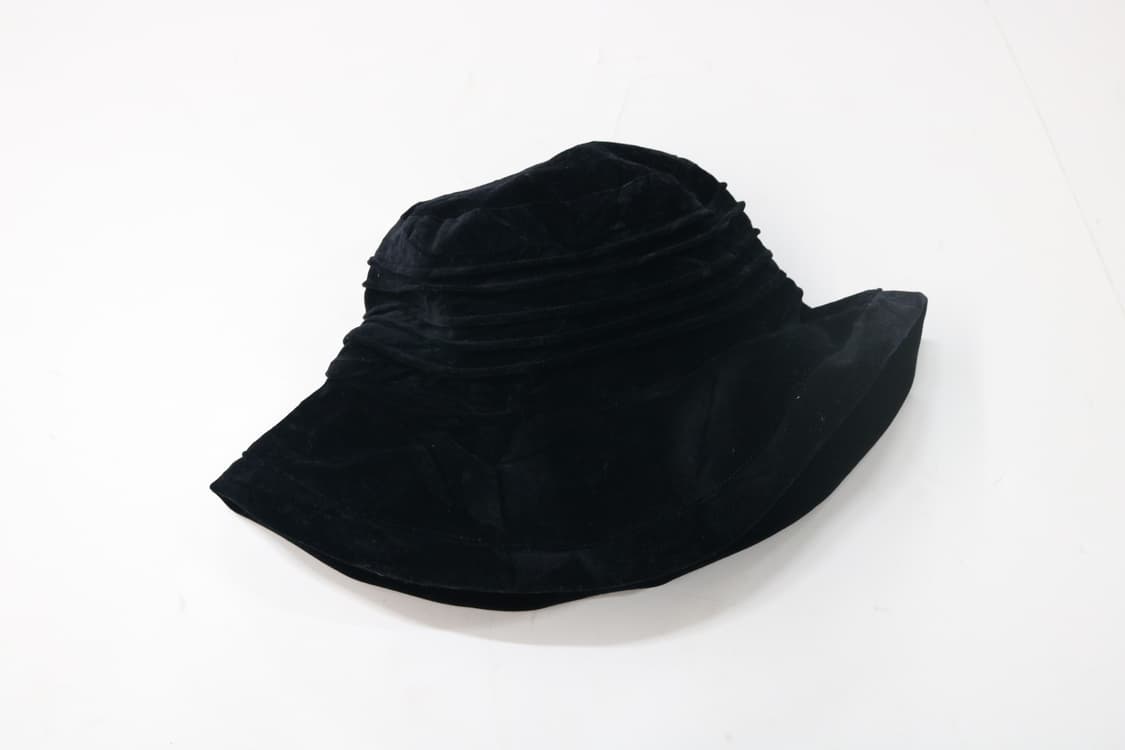 겐조(KENZO) 빈티지 벨벳 셔링 블랙 버킷햇 상품이미지2