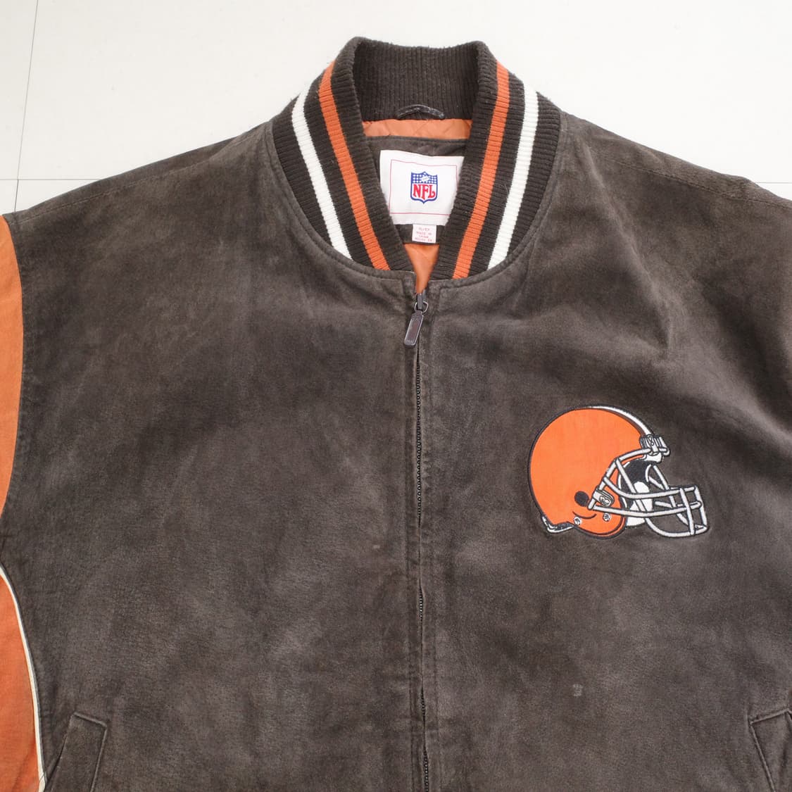 NFL 브라운스 G-III 리얼레더 바시티 자켓 XL 상품이미지2