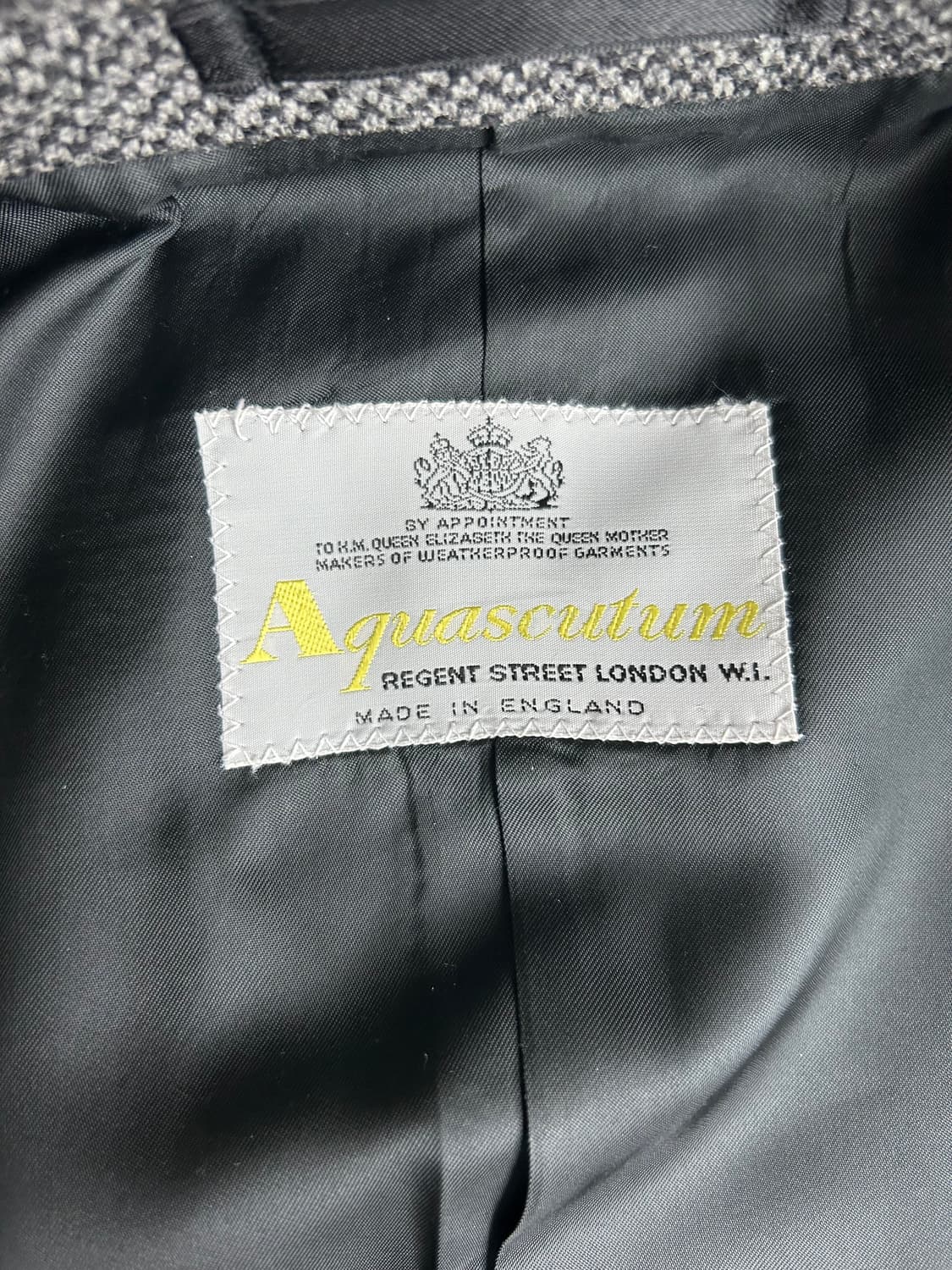 빈티지 아쿠아스큐텀 퓨어램스울 트위드 코트 상품이미지7