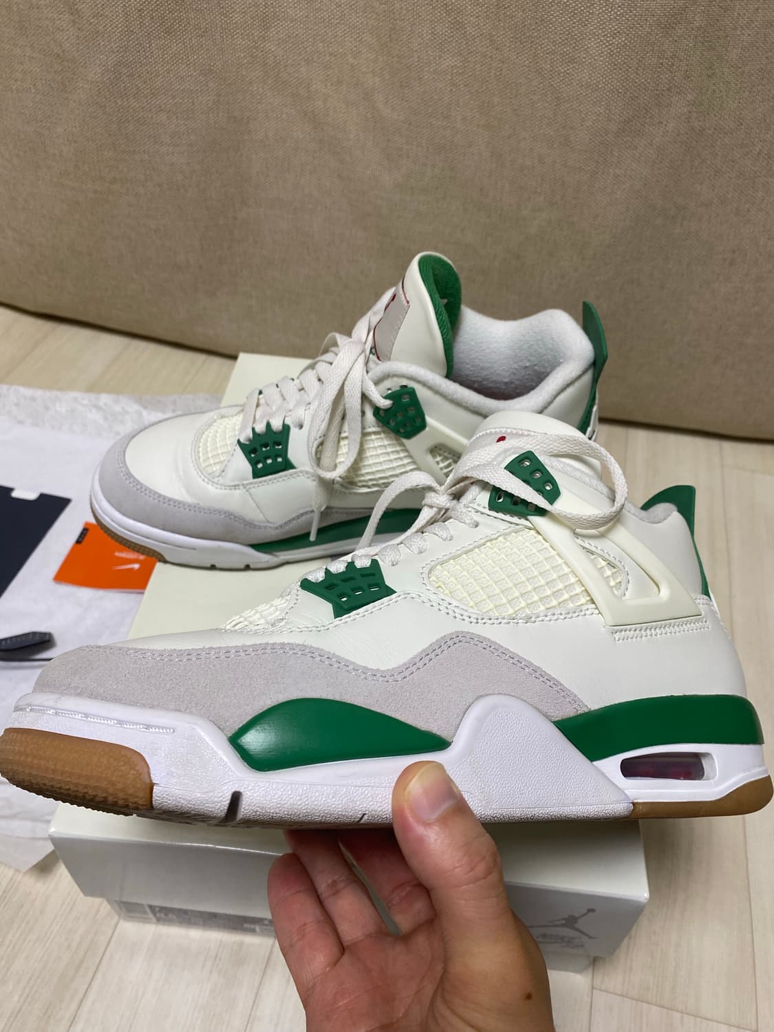 [250] 조던 4 x 나이키 SB 레트로 SP 파인그린 상품이미지3