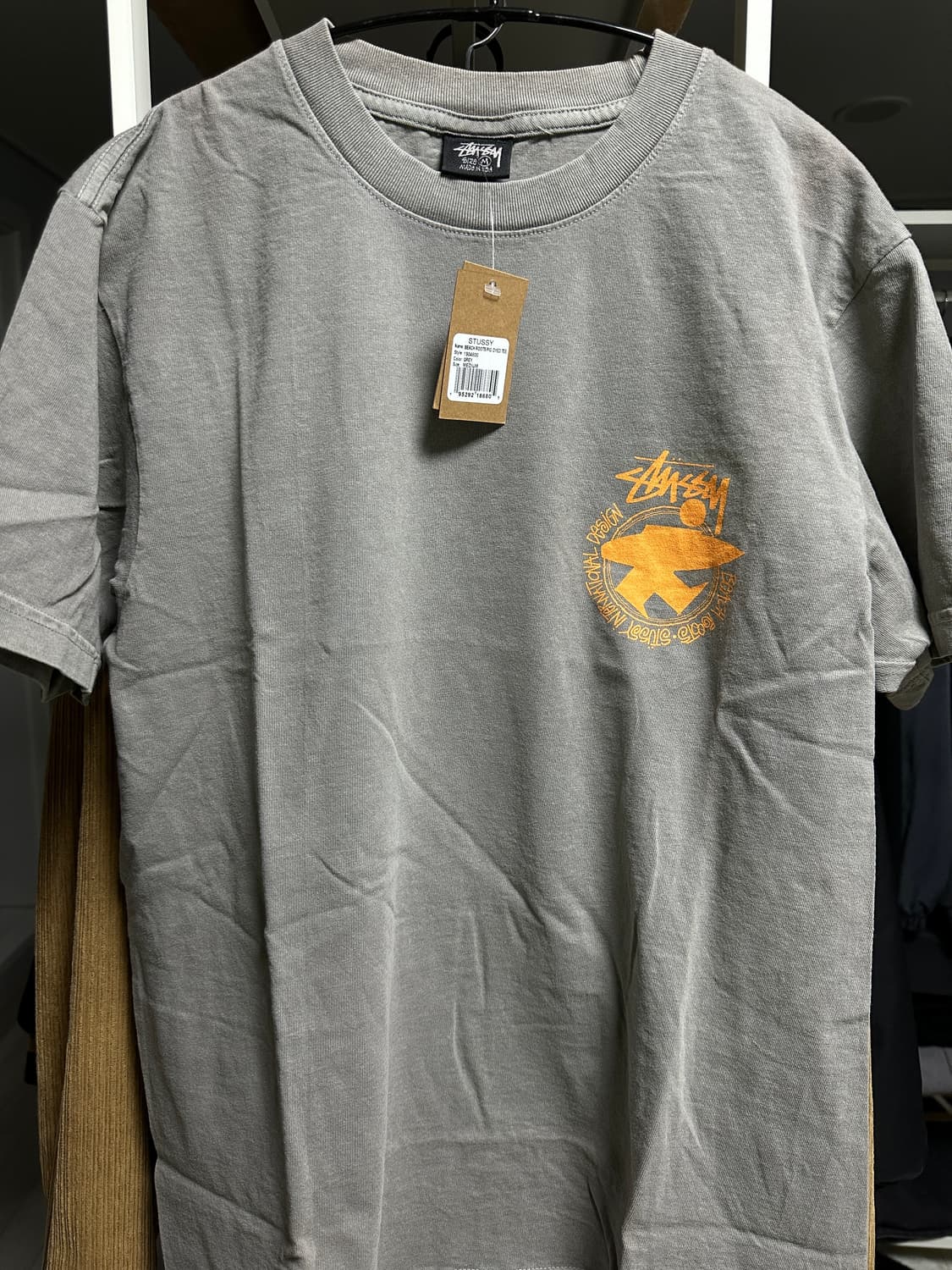 [M] 스투시 비치 루트 티셔츠 그레이 상품이미지1