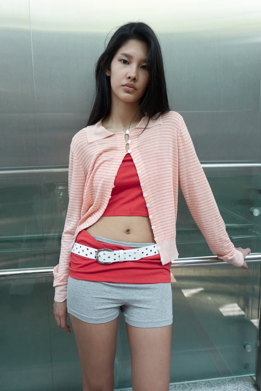 세릭 TWO RING HOLE BELT / WHITE 상품이미지7