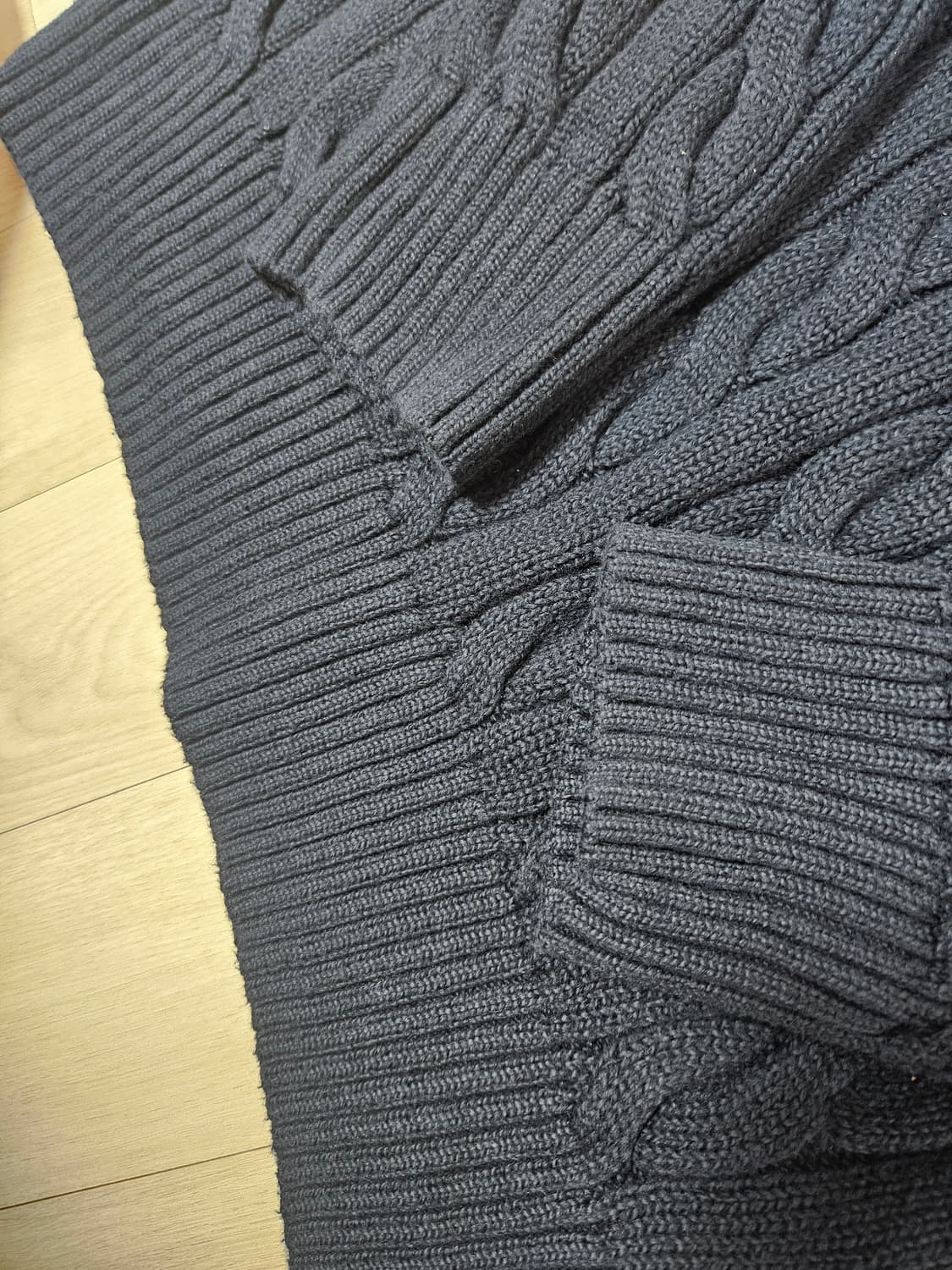 폴로 랄프로렌 케이블 니트 네이비 L 상품이미지4