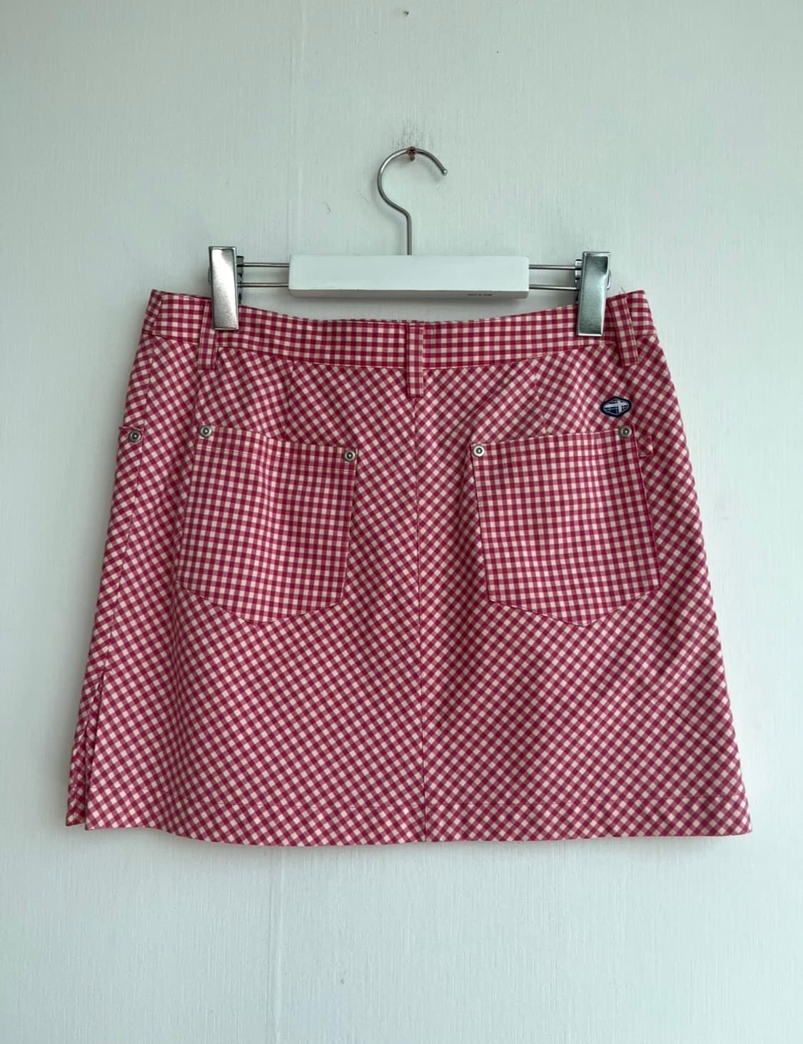 FIDRA 핑크 깅엄체크 미니스커트 상품이미지4