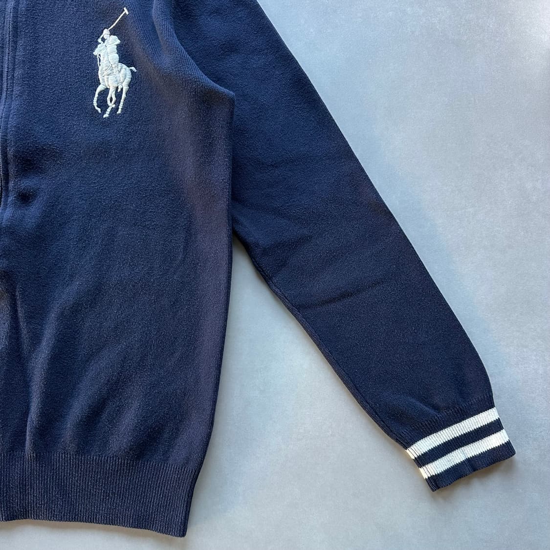 [L]폴로 랄프로렌 빅포니 네이비 니트 집업 상품이미지5