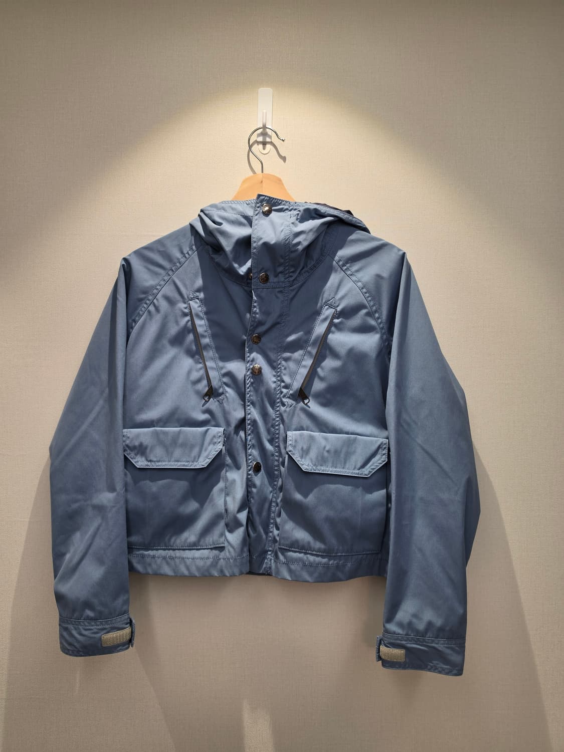 노스페이스 퍼플라벨 크롭 마운틴 윈드 파카 블루 상품이미지1