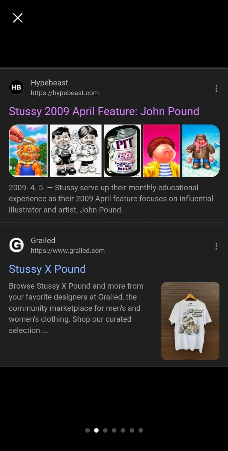 스투시 x 파운드 빈티지 반팔 블랙 상품이미지2