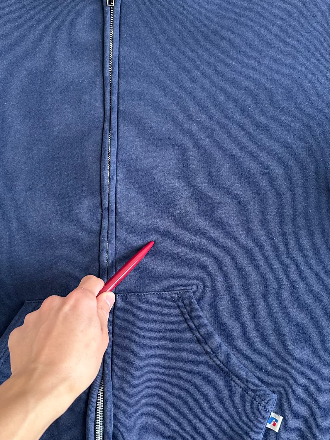 00s 빈티지 러셀 후드집업 네이비 L 상품이미지6