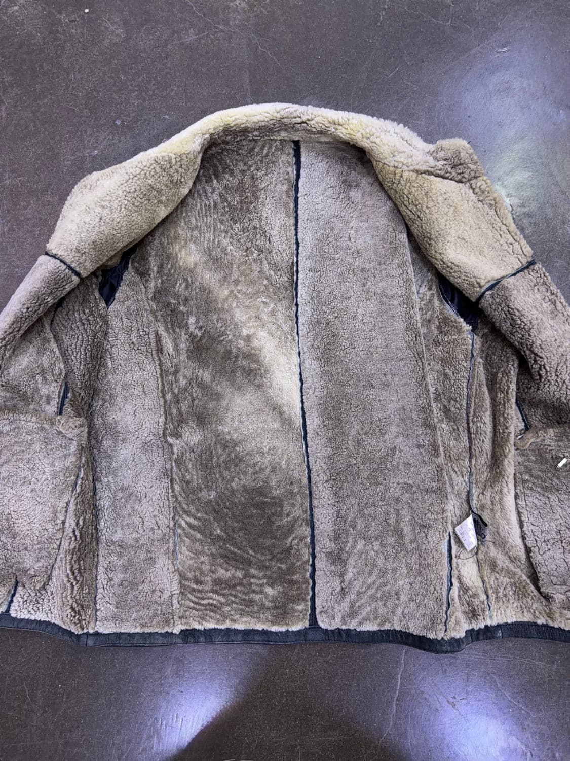 양가죽 양털 안감 투톤 무스탕 레더자켓 105 상품이미지8