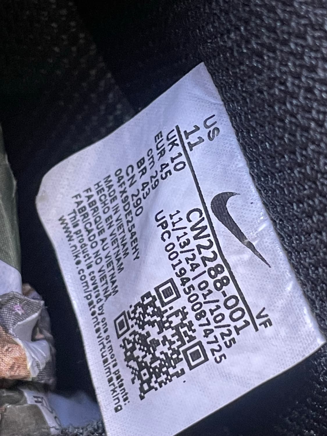 나이키 에어포스 1 블랙 290 상품이미지9