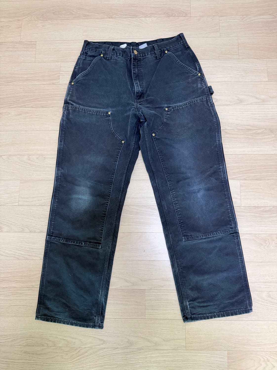 칼하트 더블니 팬츠 블랙 34/32 (B01) 상품이미지1