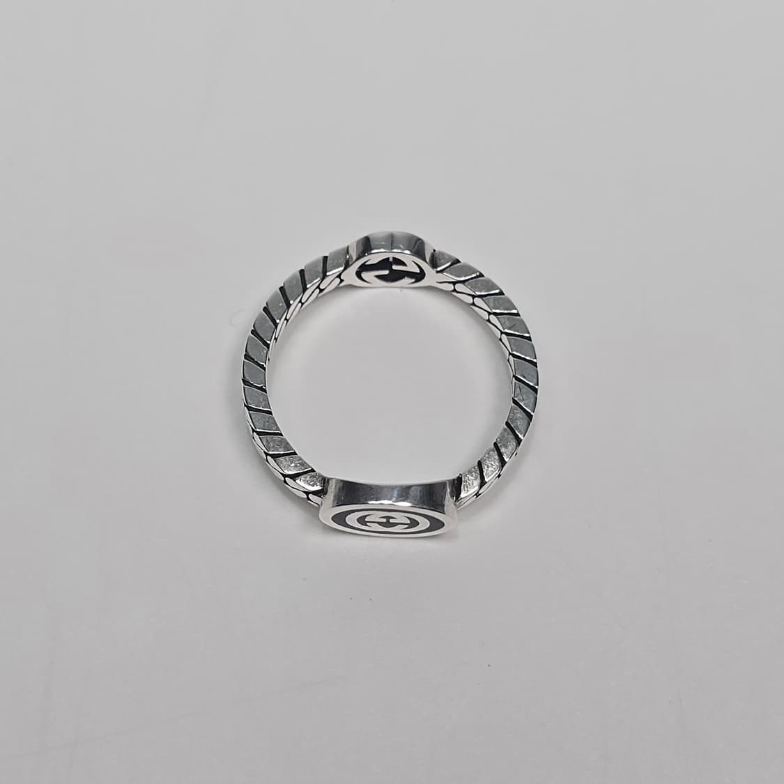 구찌 인터로킹 에나멜 체인 반지 ( 17호 ) 상품이미지5