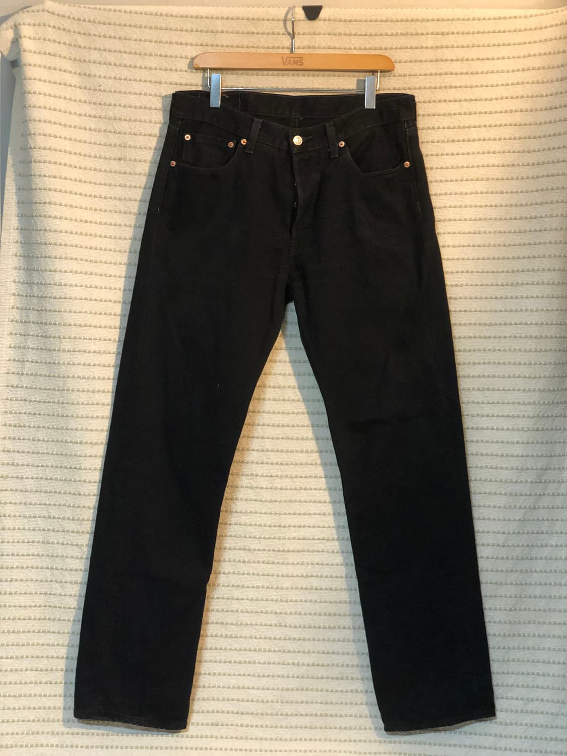 리바이스 501 흑청 데님 블랙진 32x32 상품이미지1