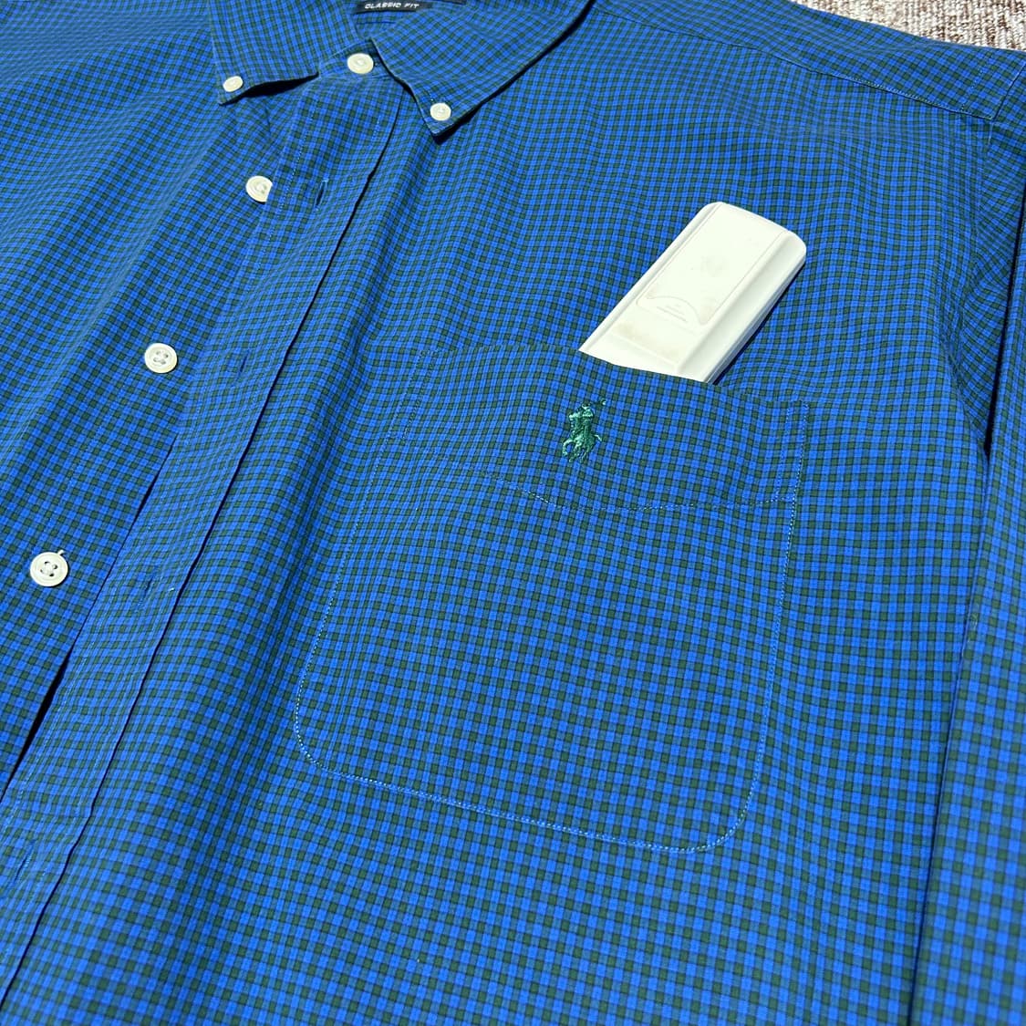XXXL) 폴로 랄프로렌 클래식핏 파랑 체크셔츠 상품이미지5