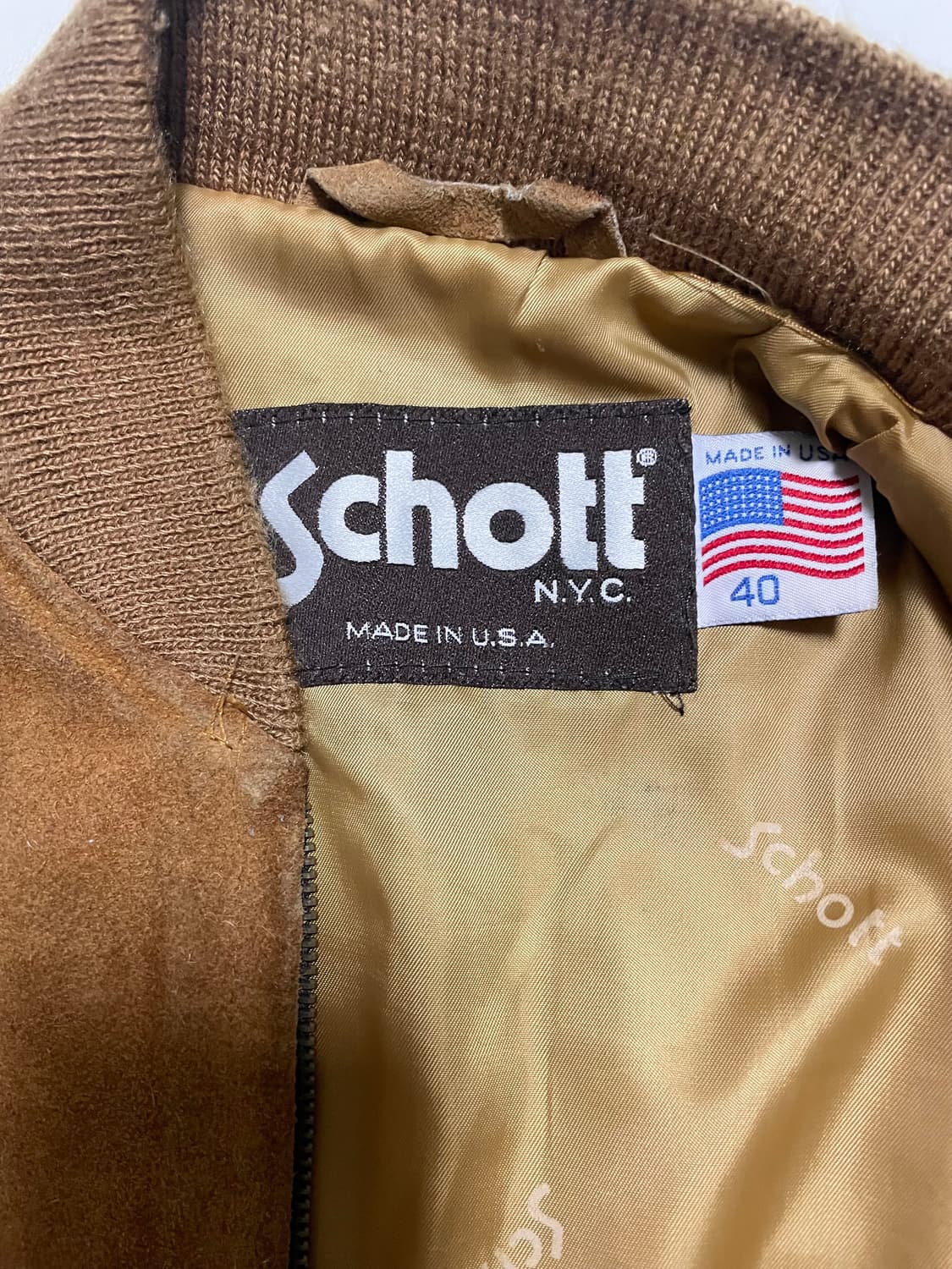 쇼트 80s 폭격기자켓 스웨이드봄버 마원 상품이미지5