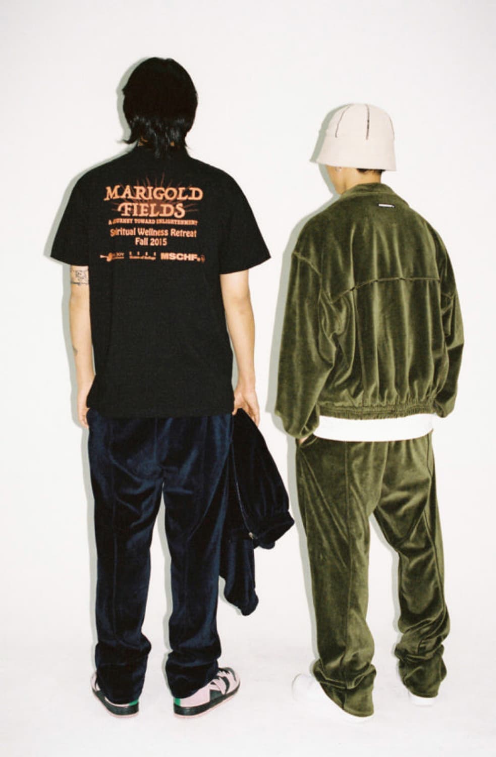 미스치프 이센스 marigold 벨벳 셋업 카키 S 상품이미지2