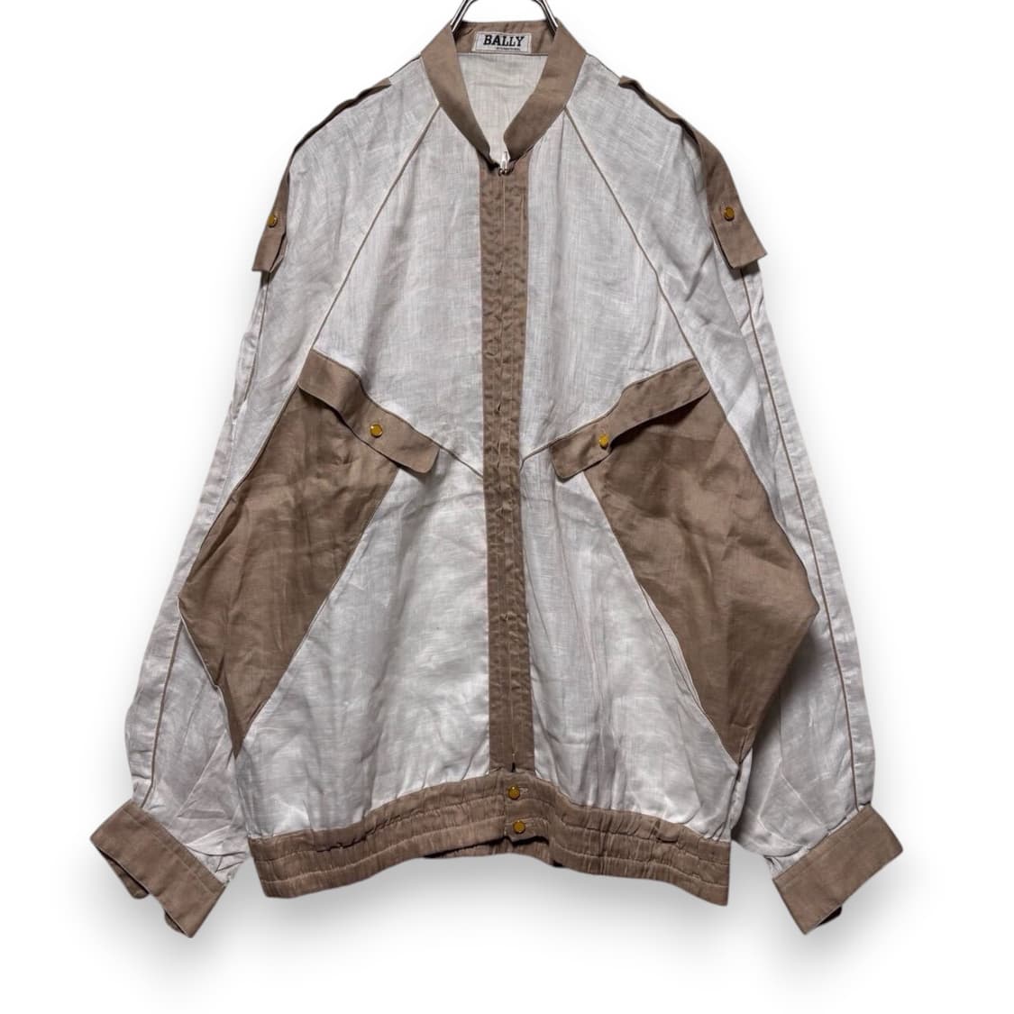 bally 80s nonecollar linnen jacket 상품이미지1
