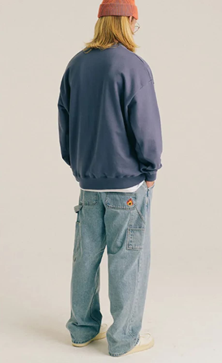 위캔더스 데님 워크팬츠 카펜터 팬츠 연청 L 상품이미지4