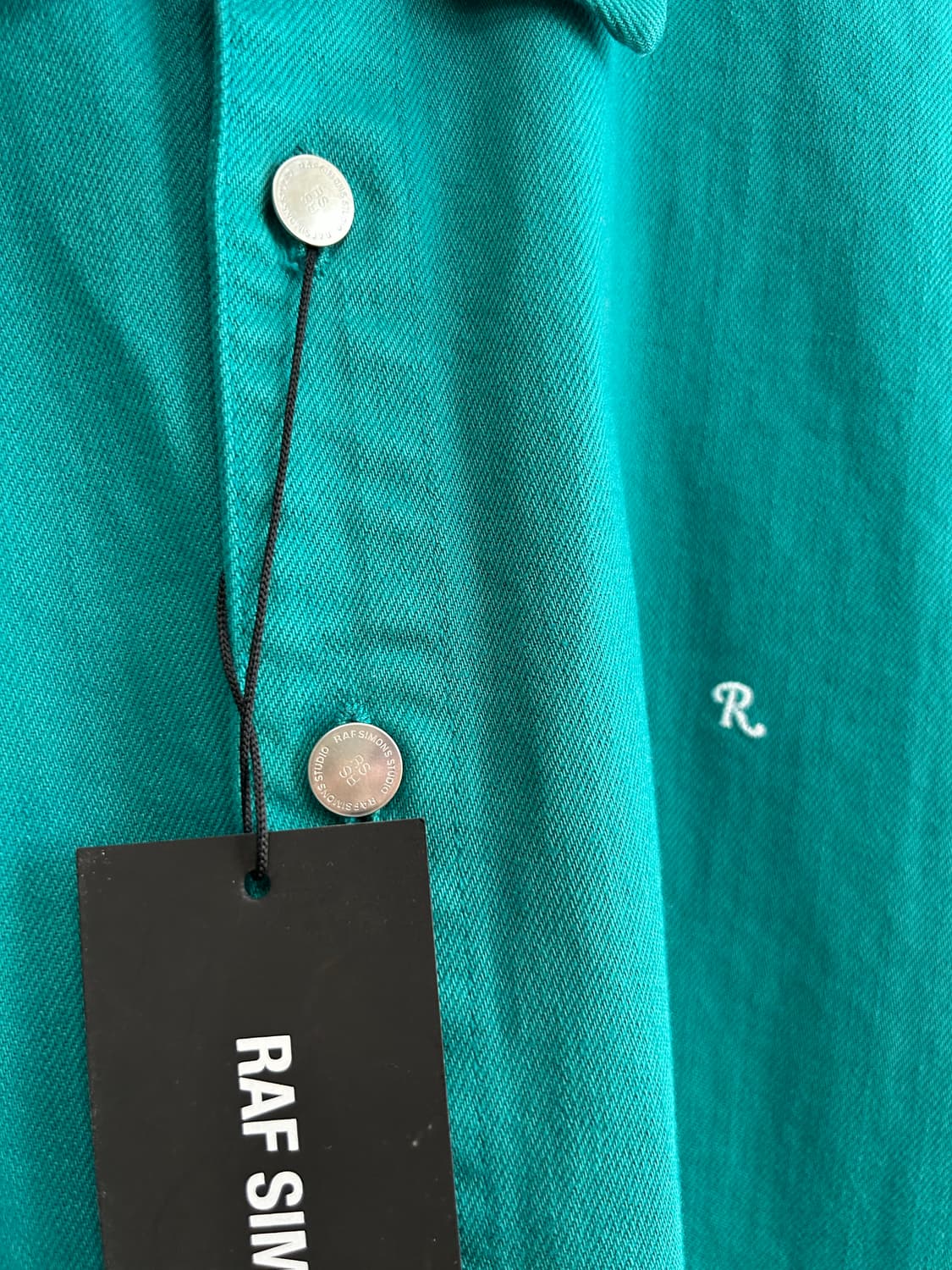 라프시몬스 페트롤 컬러 데님 셔츠 상품이미지3