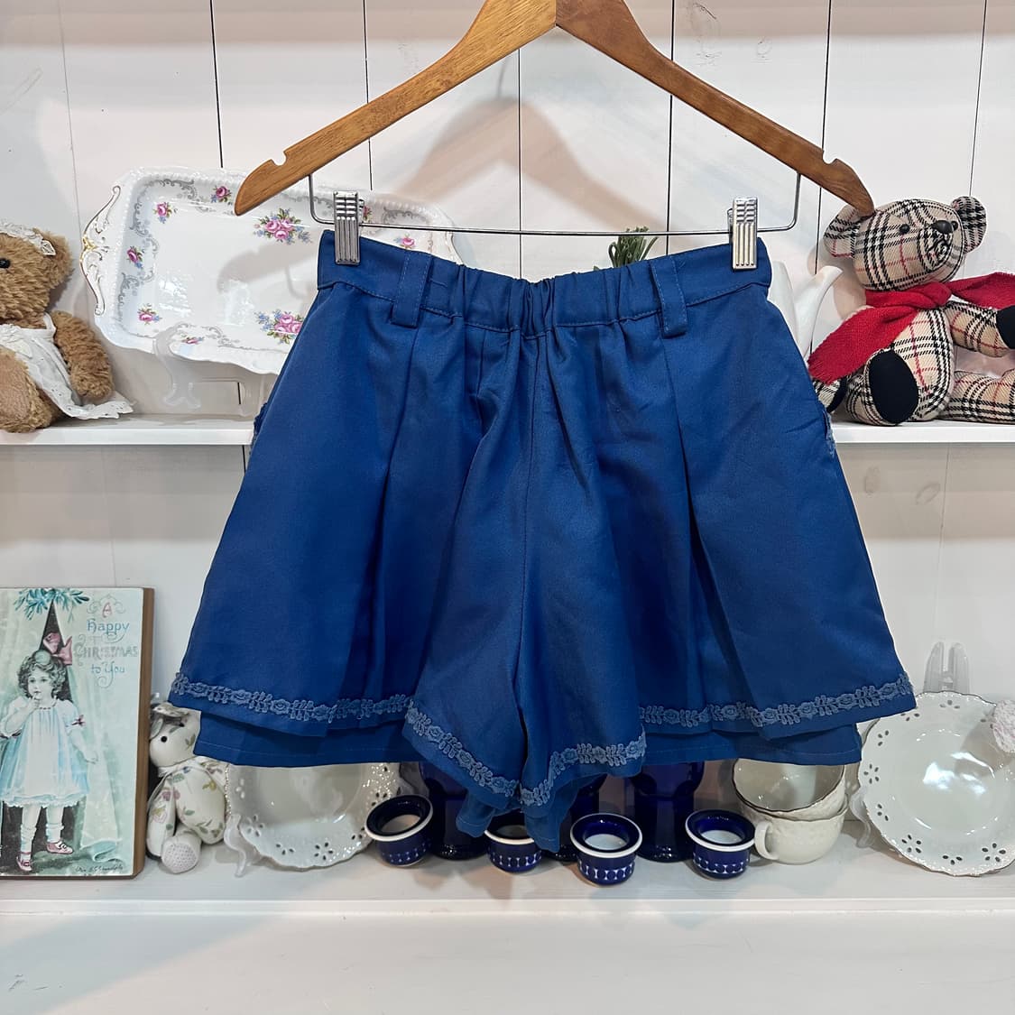 axes femme(액시즈팜) 블루 플리츠 큐롯 팬츠 스커트(치마바지) 상품이미지4