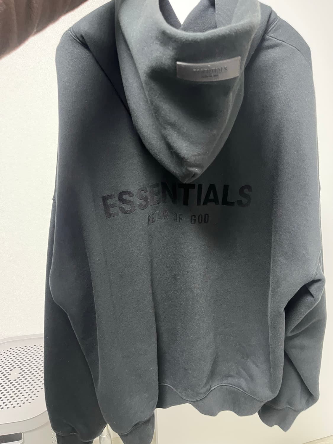 에센셜 블랙 후드 xl 상품이미지1