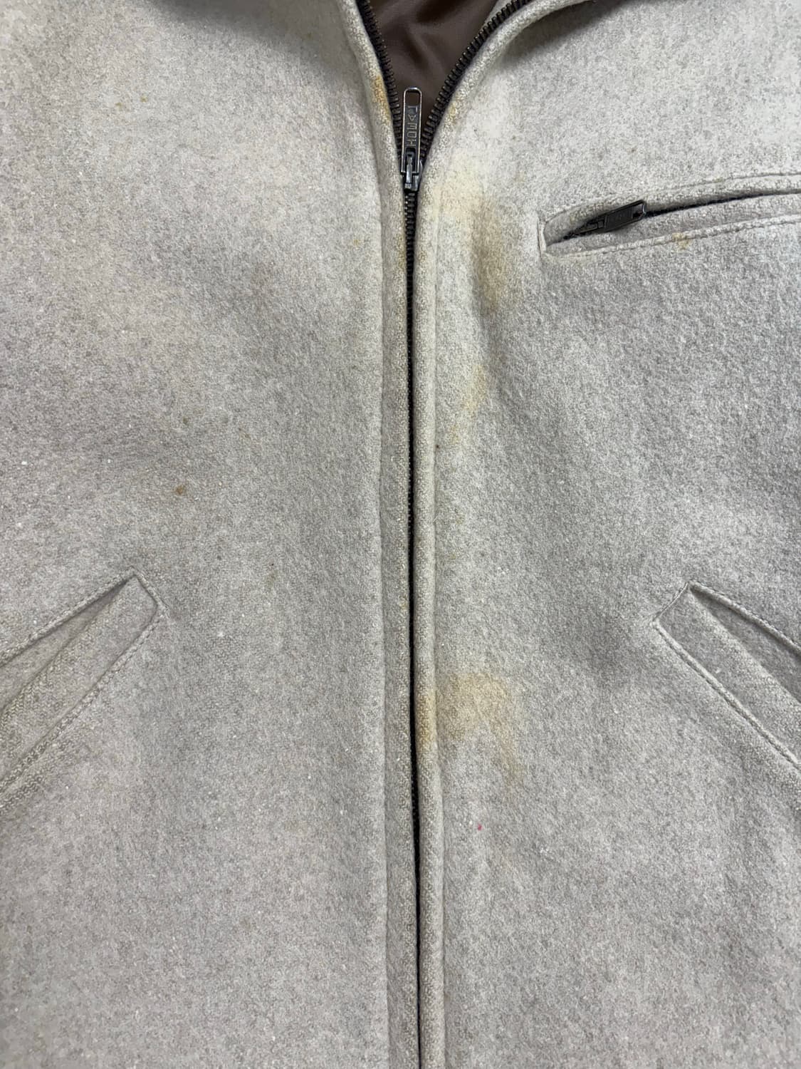 쇼트 빈티지 울 재킷 베이지 상품이미지6