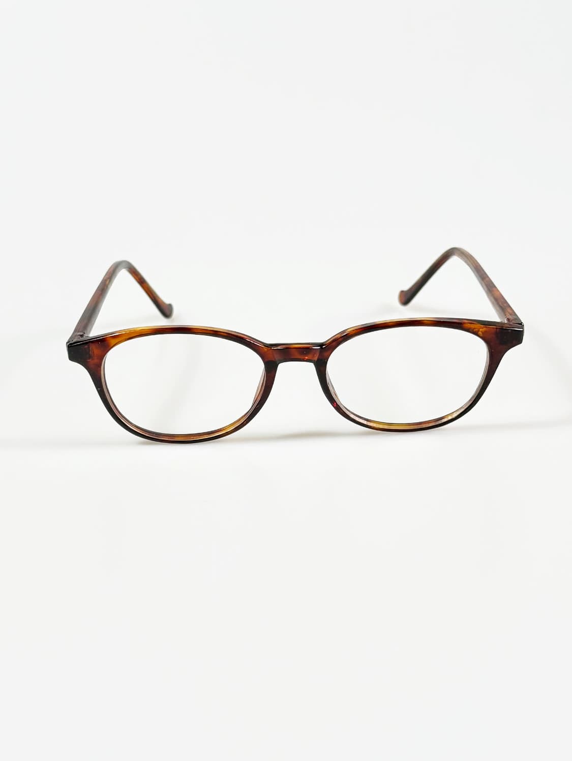 90s 레오파드 오벌 뿔테 스퀘어 프레임 빈티지 안경 상품이미지2