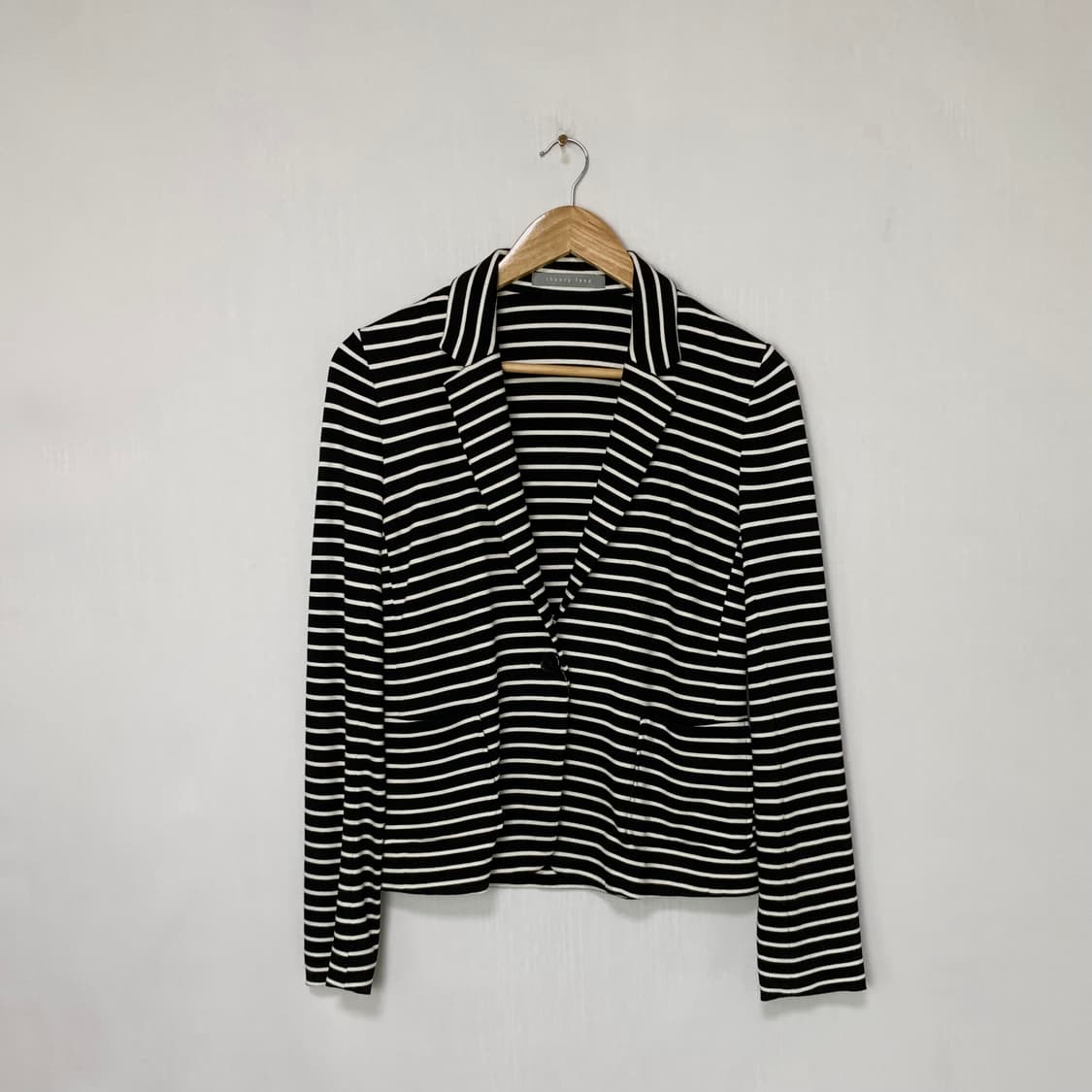 띠어리 럭스 스트라이프 패턴 자켓 줄무늬 블레이저 빈티지 여성 상품이미지1