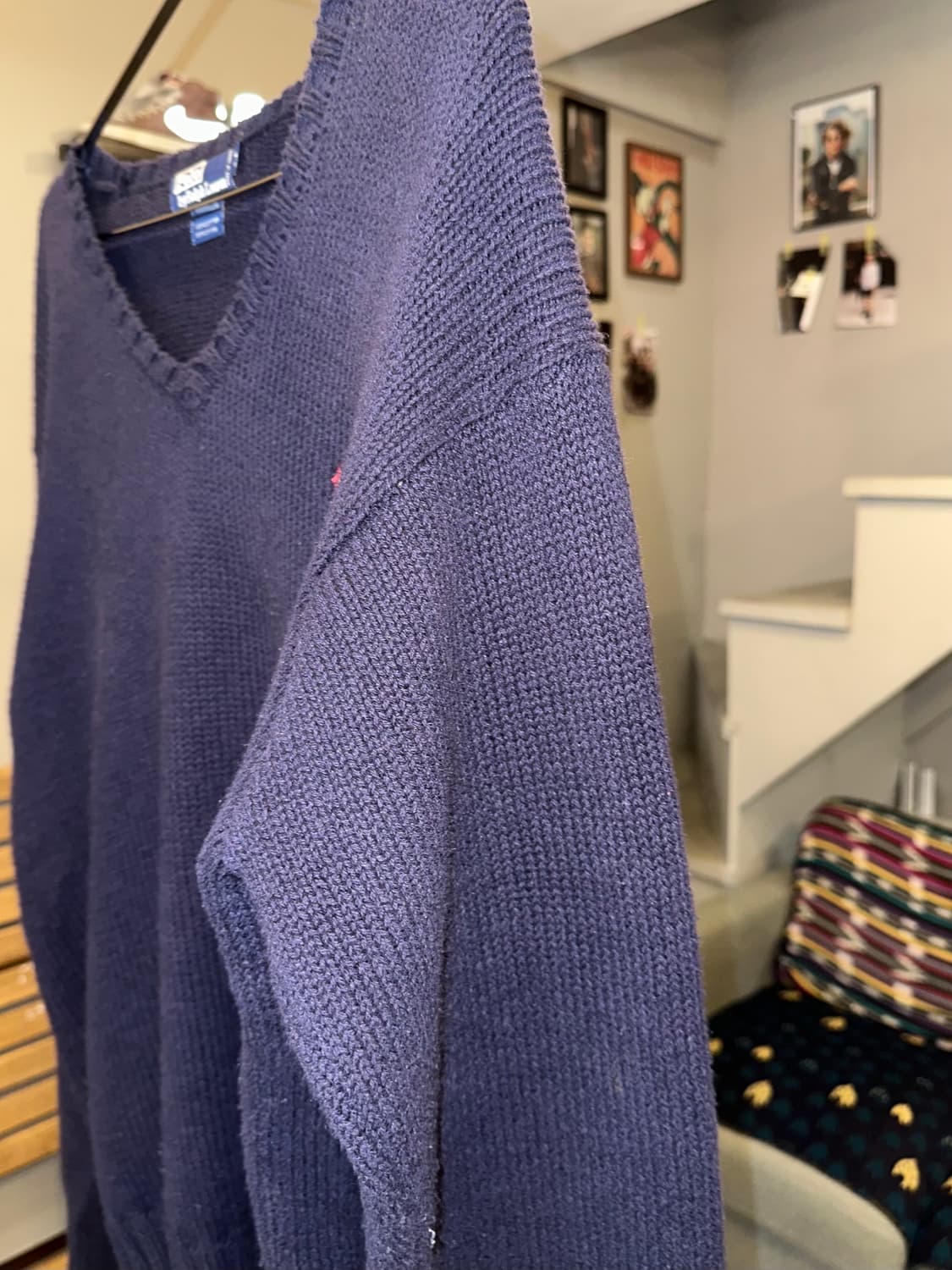 90’s Polo Ralph Lauren v-neck logo knit 상품이미지7