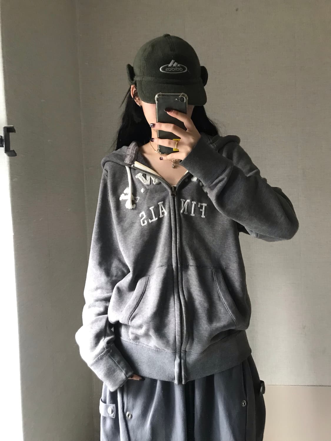 아베크롬비 그레이 오버핏 후드집업 상품이미지5