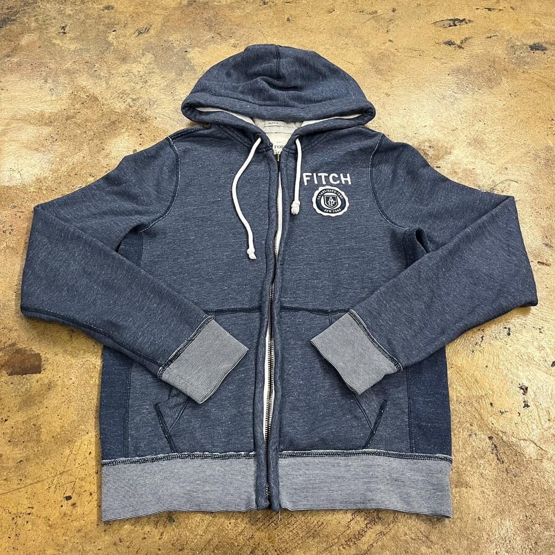 아베크롬비 데님 st 그레이 블루 후드집업  상품이미지2