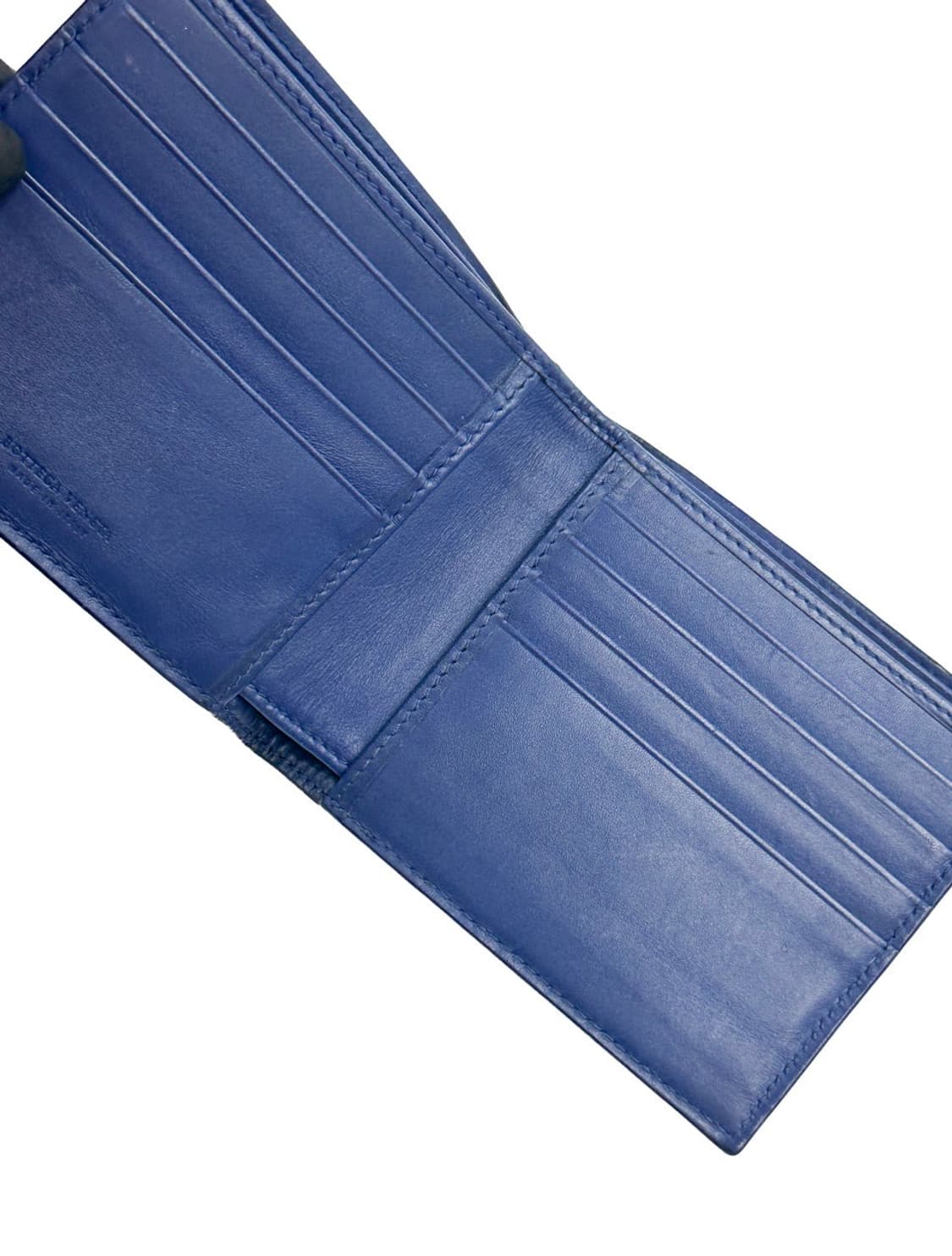 보테가베네타 인트레치아토 블루 레더 반지갑(정품) 상품이미지5