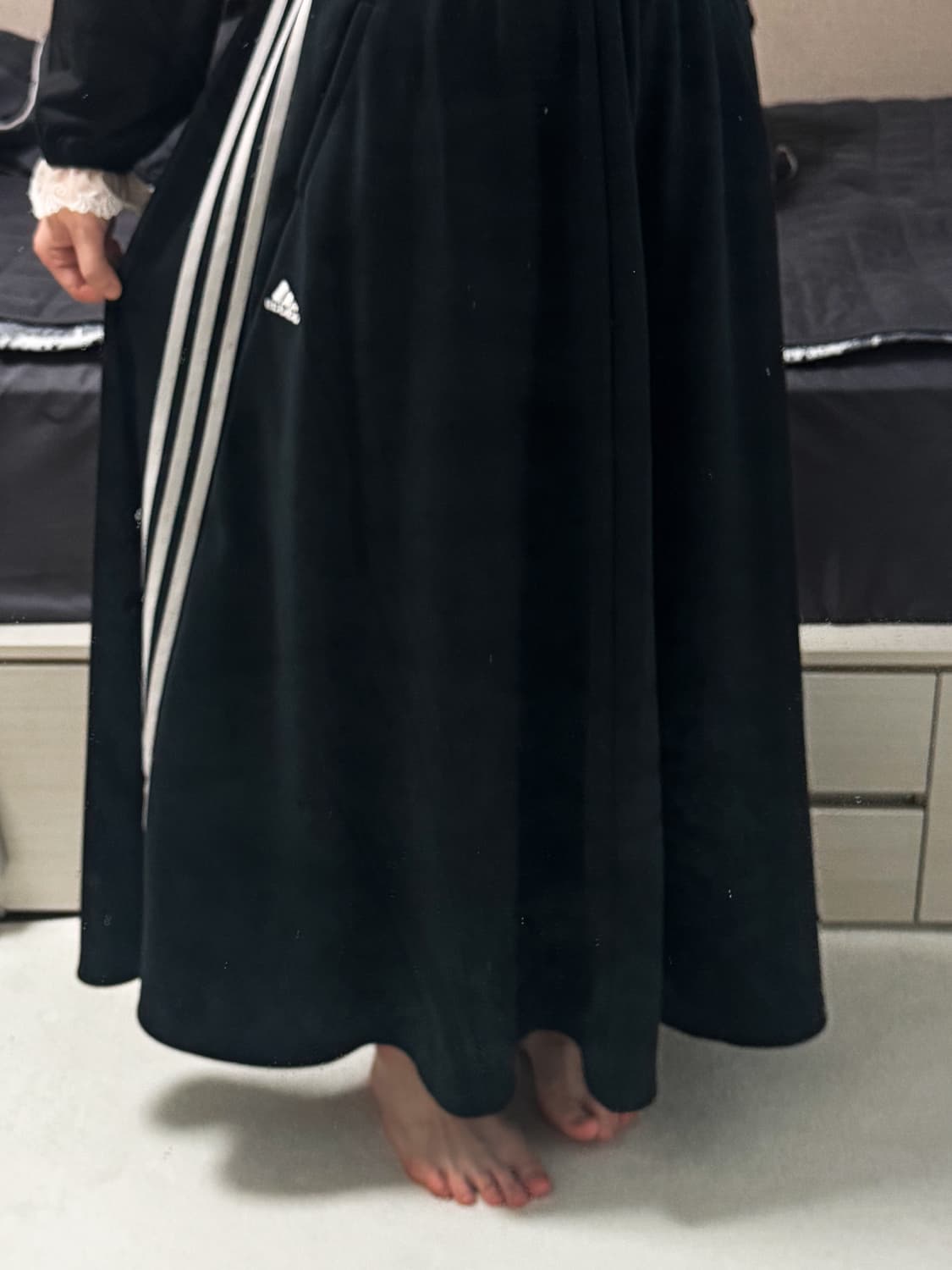 아디다스 삼선 저지 롱 스커트 XS 상품이미지4