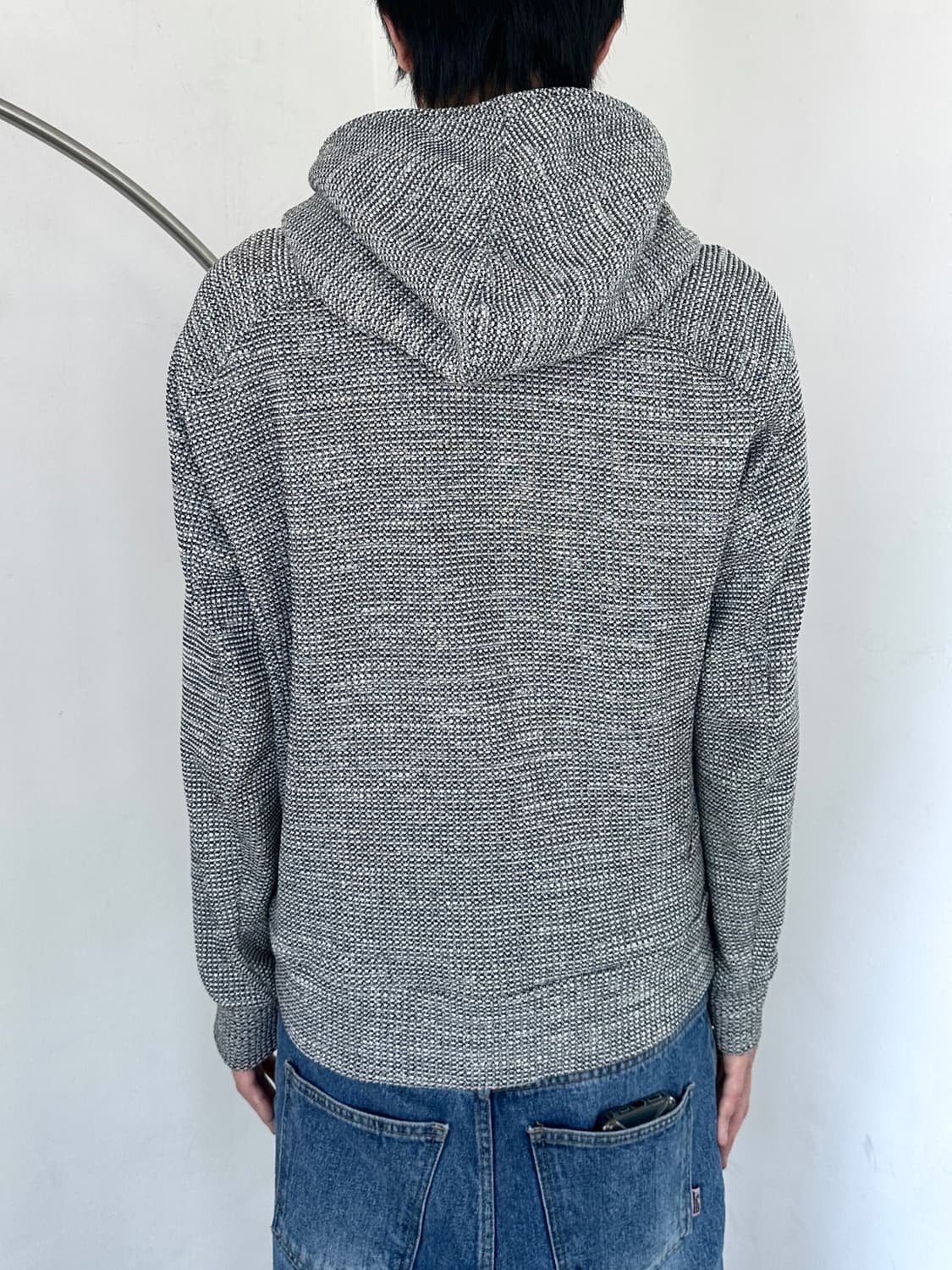 어태치먼트 와플 니트 후드 집업 상품이미지3