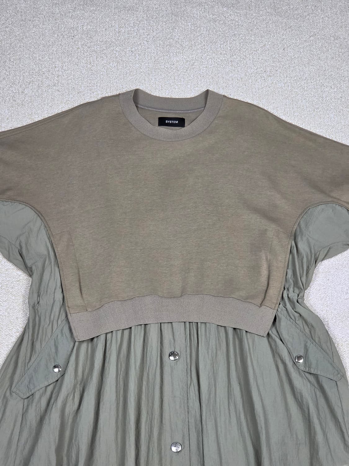 [시스템] 레이어드 티셔츠 배색 원피스 | A00141 상품이미지2