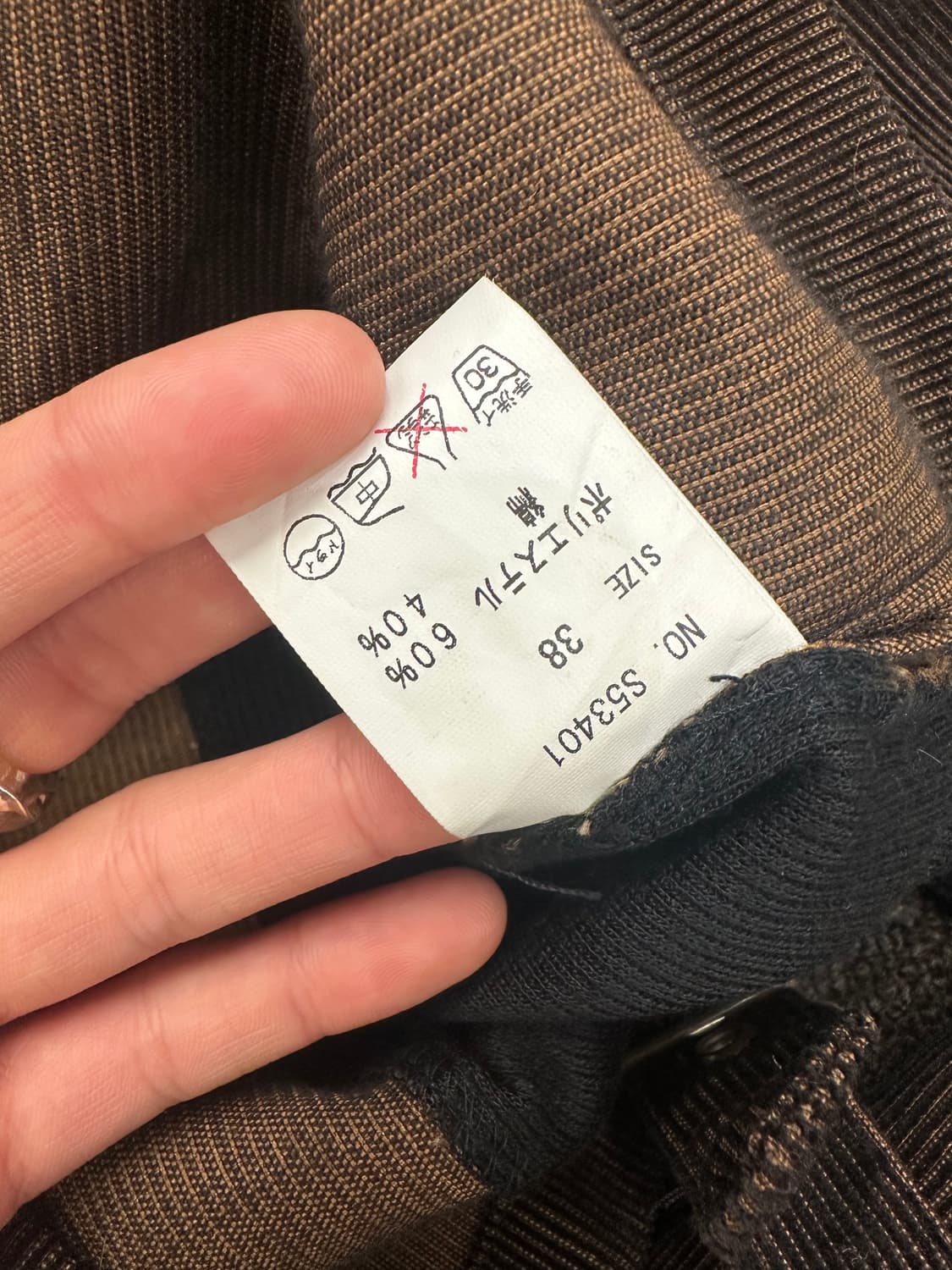 38)Japanese vintage 여성 브라운 코듀로이 더블 브레스티드 상품이미지7