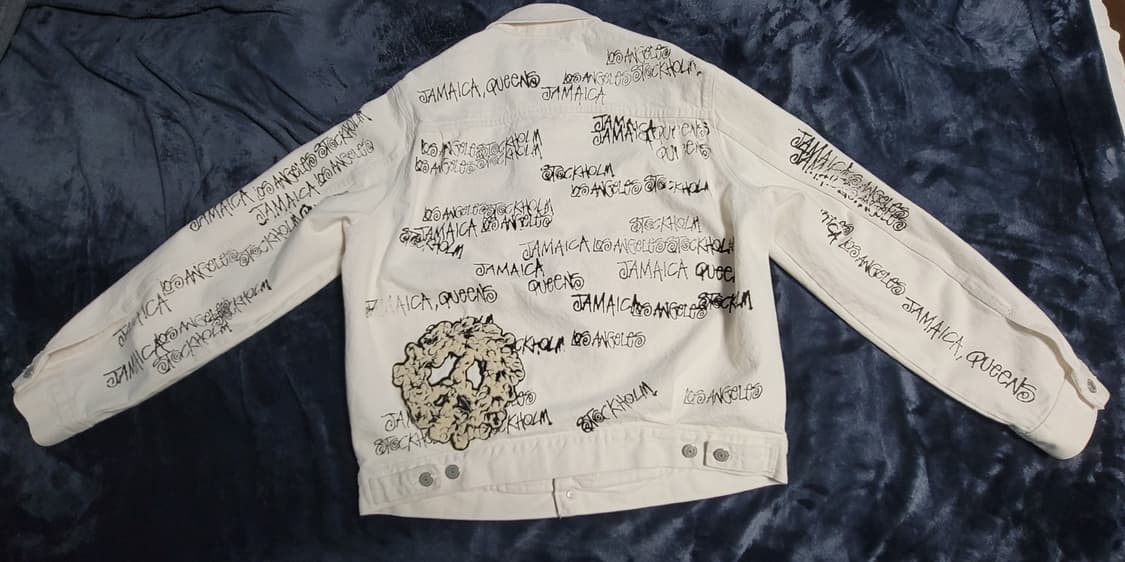 스투시 x 아워레가시 x 데님 티어스 TTL 데님 자켓 화이트 M 상품이미지6