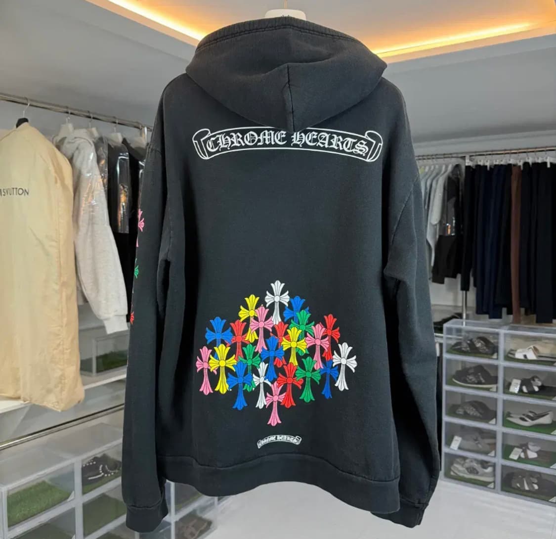 [정품] 크롬하츠 멀티 컬러 크로스 패치 집업 후드 XL
 상품이미지2