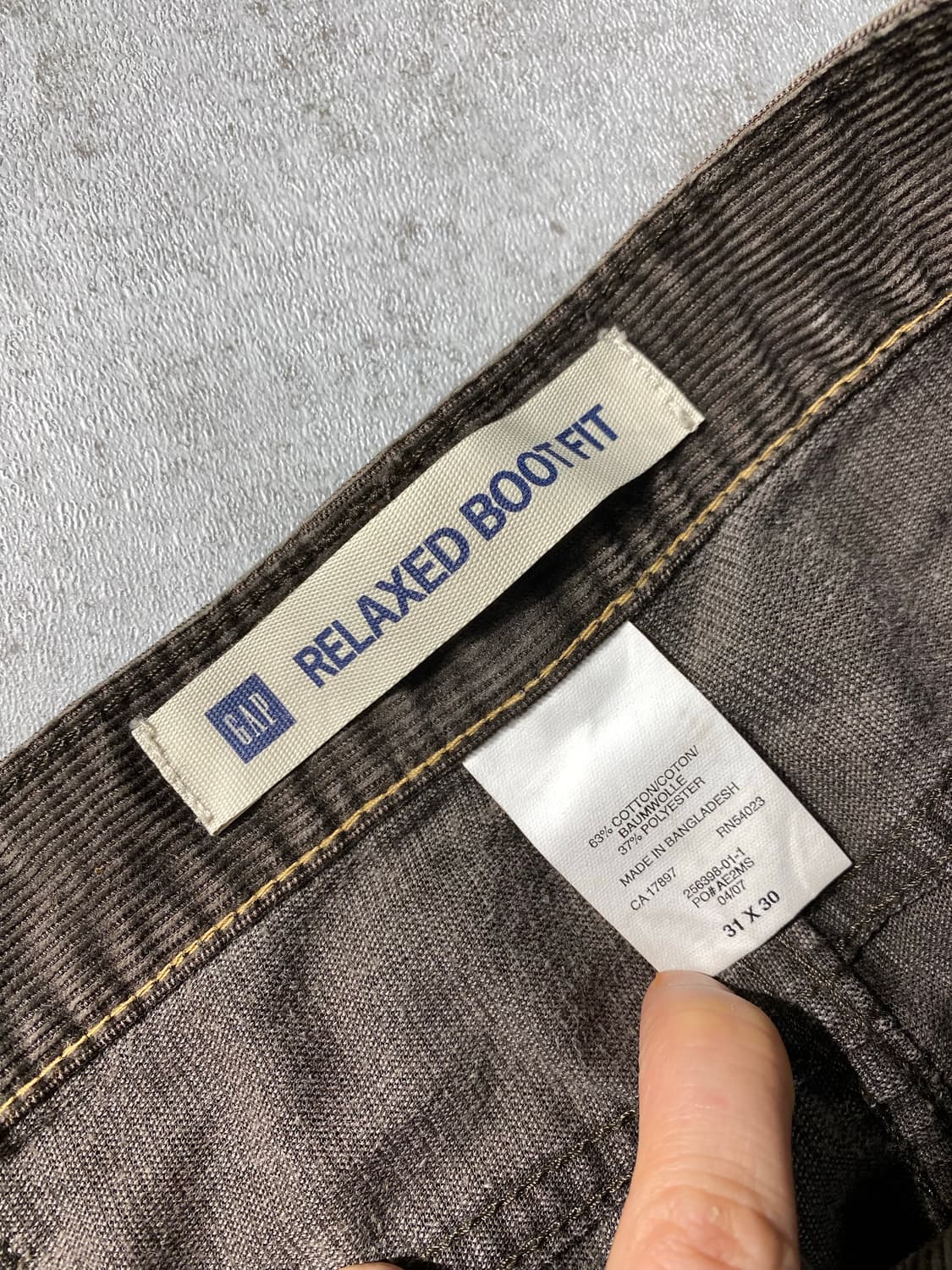 [31] Vintage GAP 갭 릴렉스드 부츠컷 코듀로이팬츠 상품이미지6