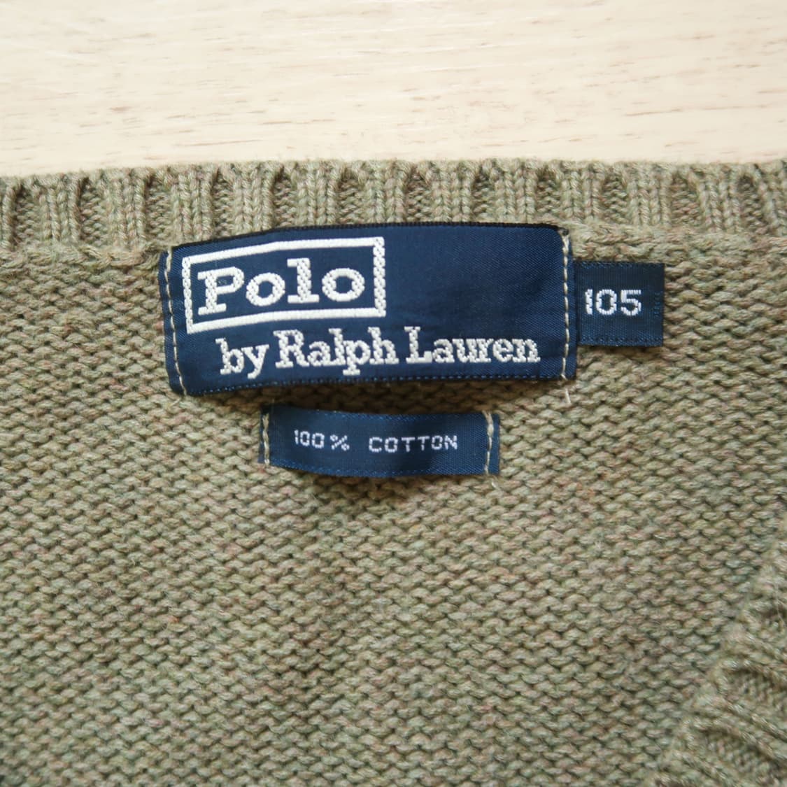 폴로 랄프로렌 올리브 니트 베스트 상품이미지3