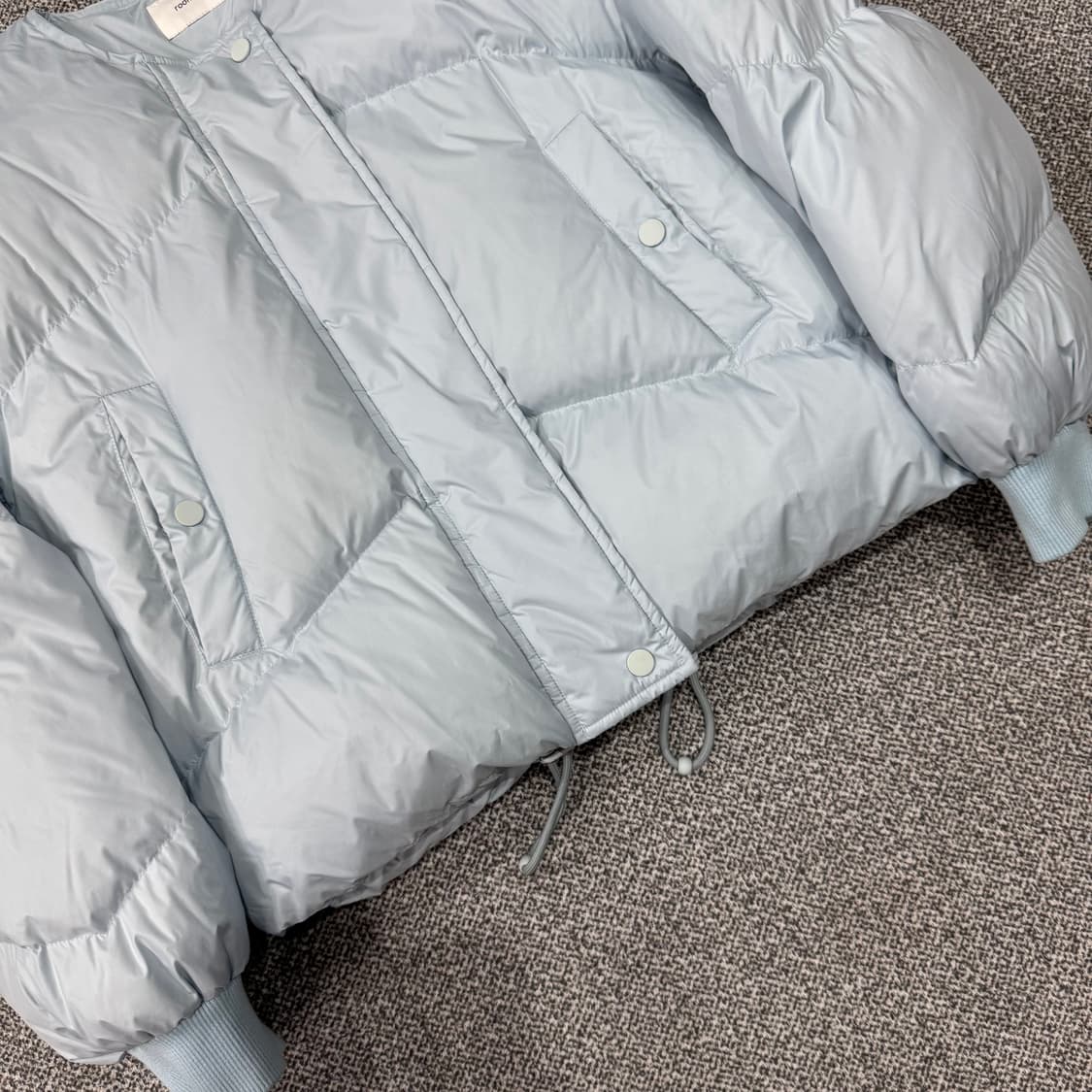 룸크 라이트 블루 경량 다운 자켓 상품이미지3