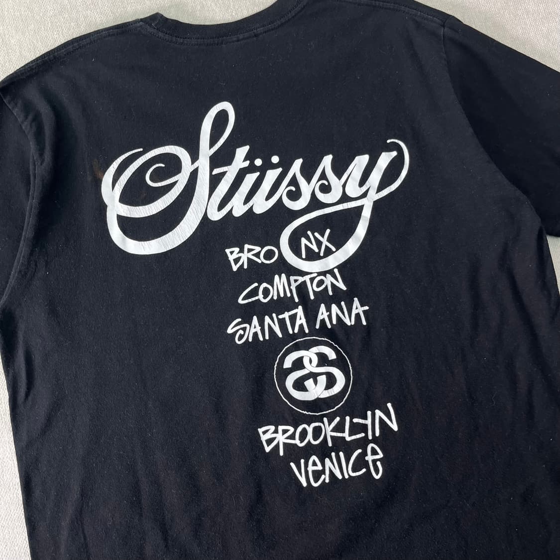 105 스투시 월드투어 블랙 반팔 티셔츠 상품이미지6