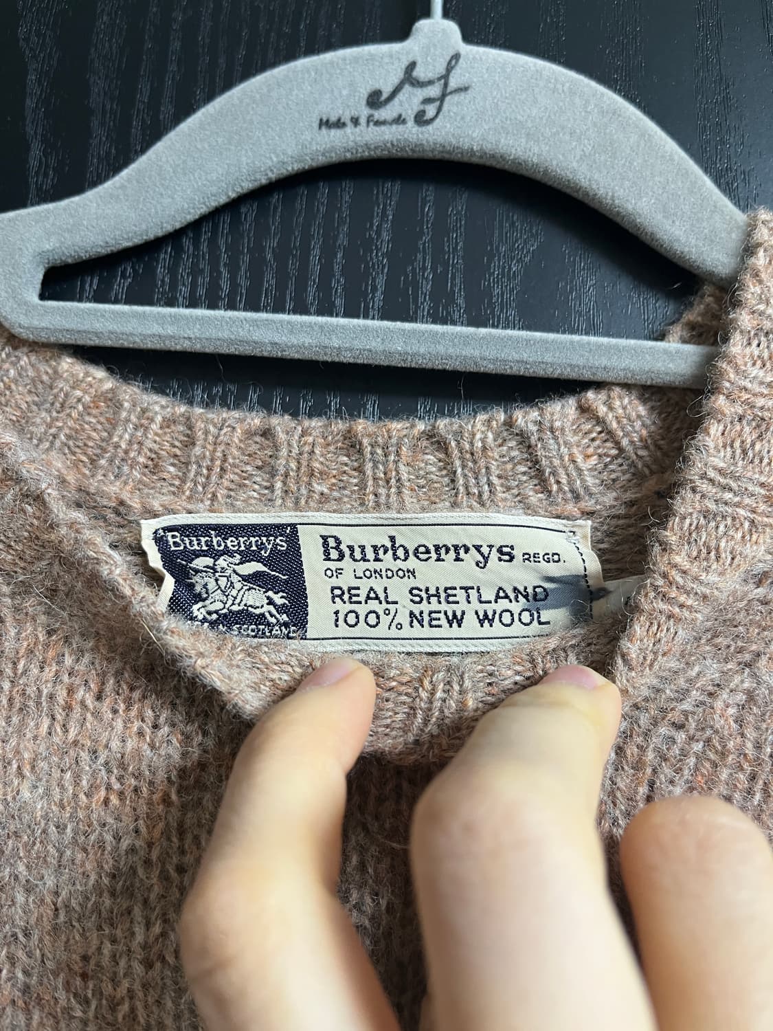 버버리 100% 쉐틀랜드 울 니트(44-66반) 상품이미지3