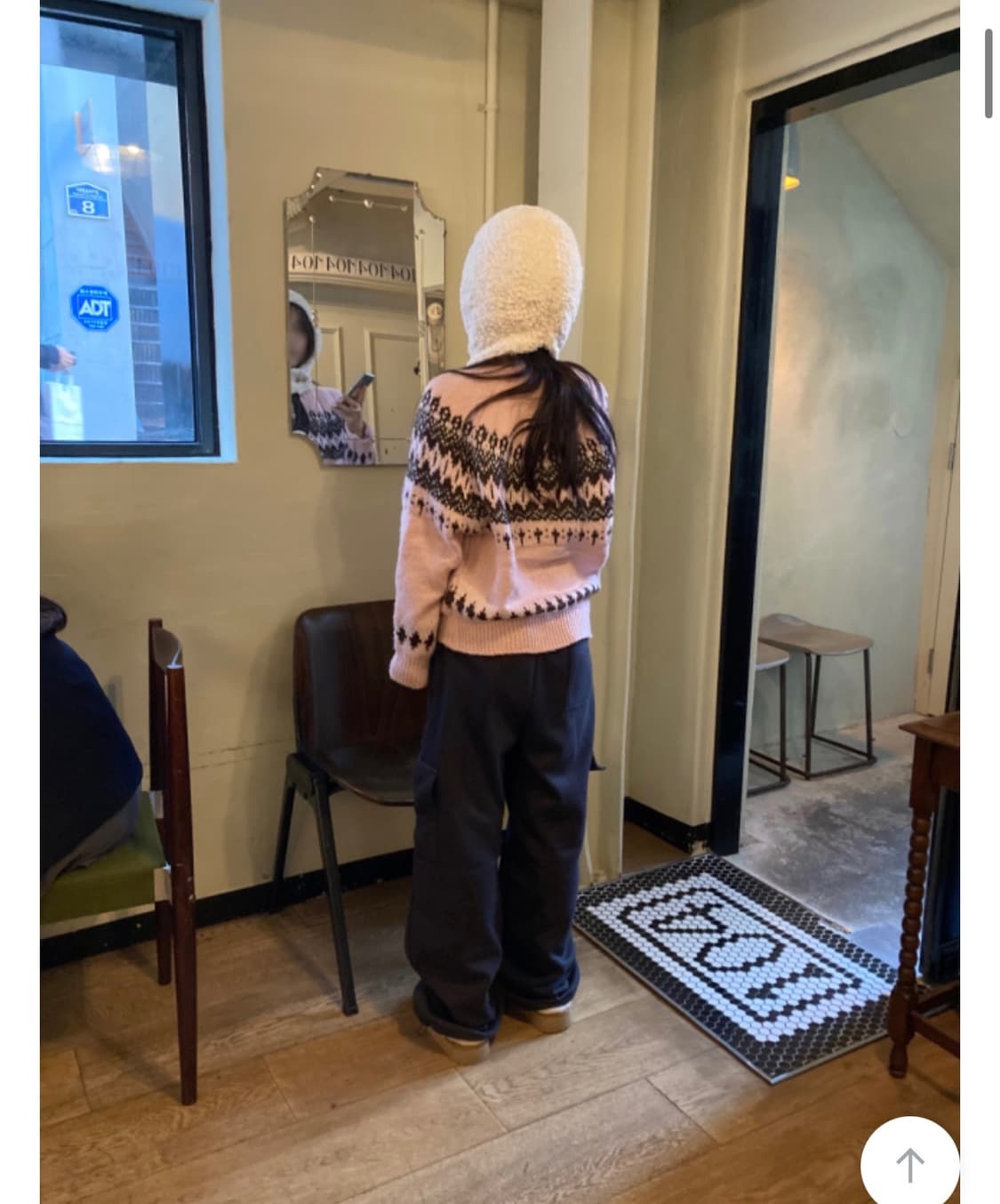 숏 빈티지 눈꽃니트 상품이미지3