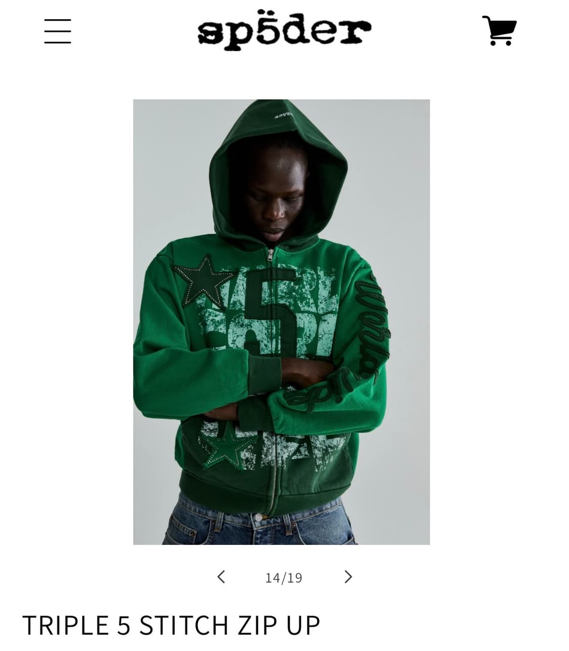 Sp5der hoodie M 상품이미지1